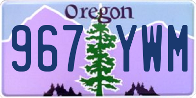 OR license plate 967YWM