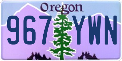 OR license plate 967YWN