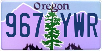 OR license plate 967YWR