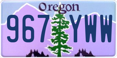 OR license plate 967YWW