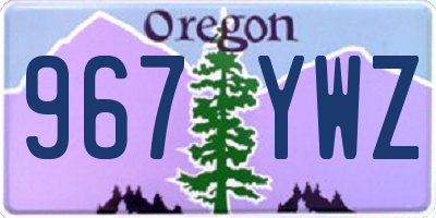 OR license plate 967YWZ