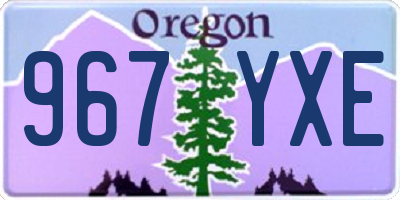 OR license plate 967YXE