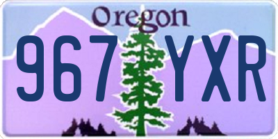 OR license plate 967YXR