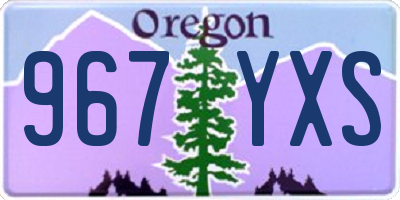 OR license plate 967YXS