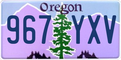 OR license plate 967YXV