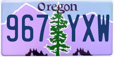 OR license plate 967YXW