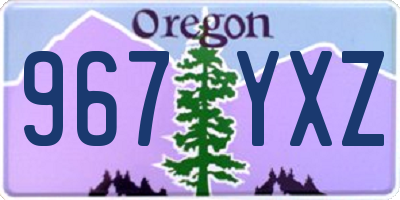 OR license plate 967YXZ