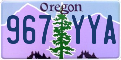 OR license plate 967YYA