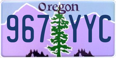 OR license plate 967YYC
