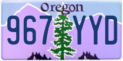 OR license plate 967YYD