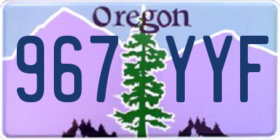 OR license plate 967YYF