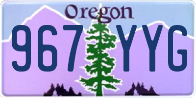 OR license plate 967YYG