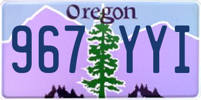 OR license plate 967YYI