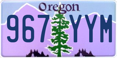 OR license plate 967YYM