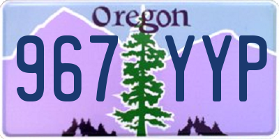 OR license plate 967YYP