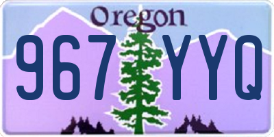 OR license plate 967YYQ
