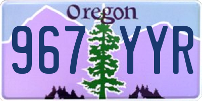 OR license plate 967YYR