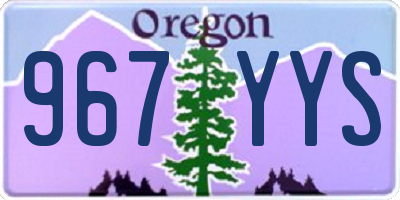 OR license plate 967YYS