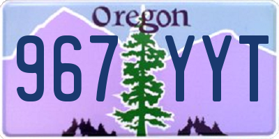 OR license plate 967YYT