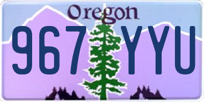 OR license plate 967YYU