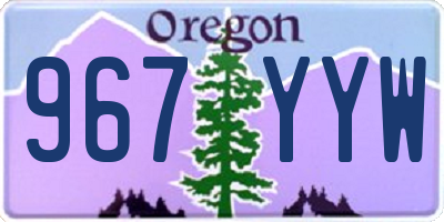 OR license plate 967YYW