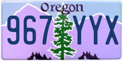 OR license plate 967YYX