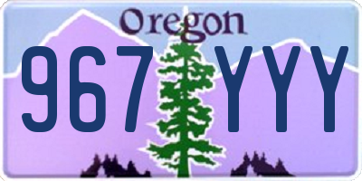 OR license plate 967YYY