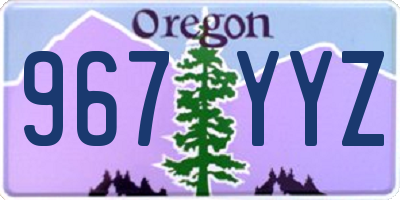 OR license plate 967YYZ