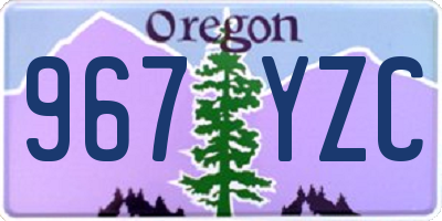 OR license plate 967YZC