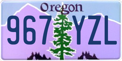 OR license plate 967YZL