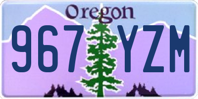 OR license plate 967YZM