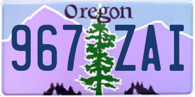 OR license plate 967ZAI
