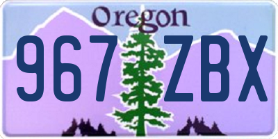 OR license plate 967ZBX