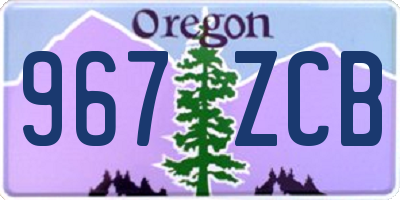 OR license plate 967ZCB