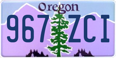 OR license plate 967ZCI