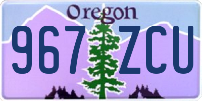 OR license plate 967ZCU