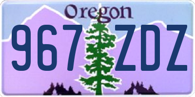 OR license plate 967ZDZ