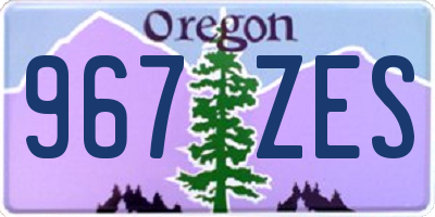OR license plate 967ZES