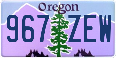 OR license plate 967ZEW
