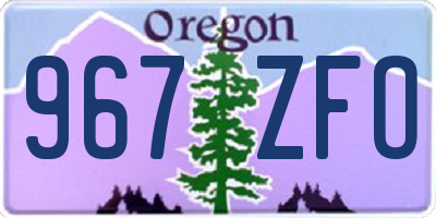 OR license plate 967ZFO