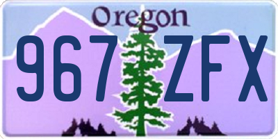 OR license plate 967ZFX