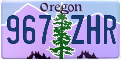 OR license plate 967ZHR