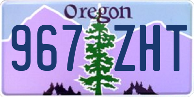 OR license plate 967ZHT