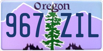 OR license plate 967ZIL