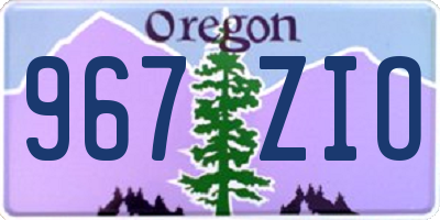 OR license plate 967ZIO
