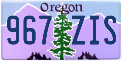 OR license plate 967ZIS