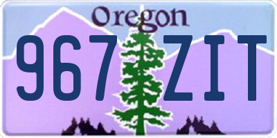 OR license plate 967ZIT