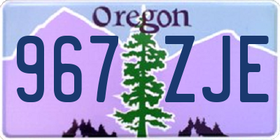 OR license plate 967ZJE