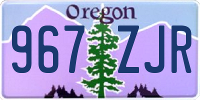 OR license plate 967ZJR