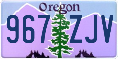 OR license plate 967ZJV